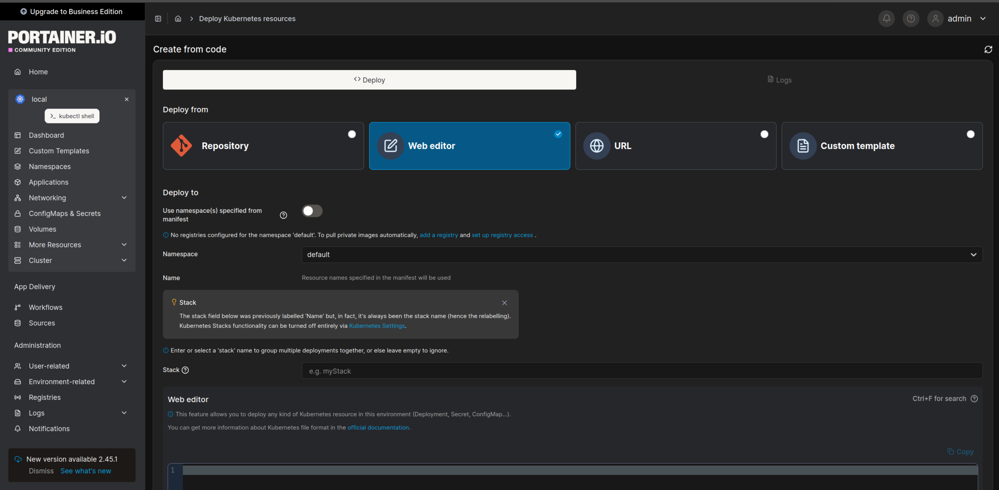 Create Application - part 1